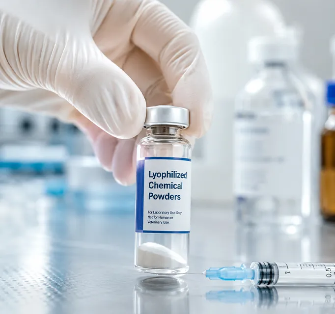Glass Vial Lyophilized Chemical Powders